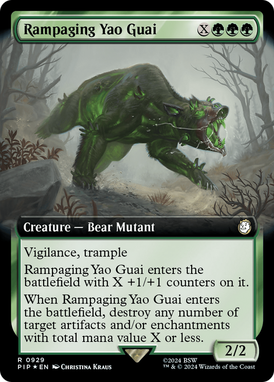 Rampaging Yao Guai (0929) (Extended Art) - Surge Foil