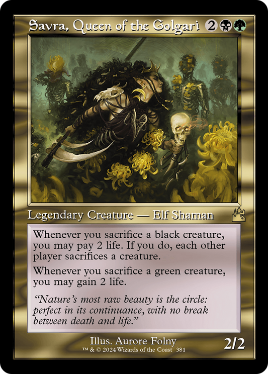 Savra, Queen of the Golgari (0381) (Retro Frame) - Foil