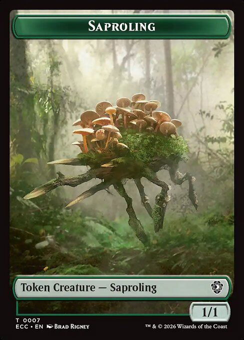 Saproling (0007) // Scarecrow (0011) Double-Sided Token (TECC) - Foil