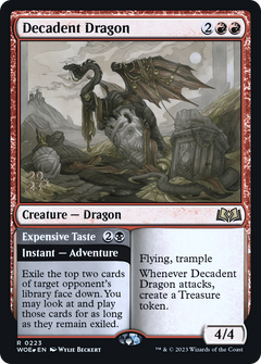 Decadent Dragon // Expensive Taste (0223) (Prerelease) - Foil