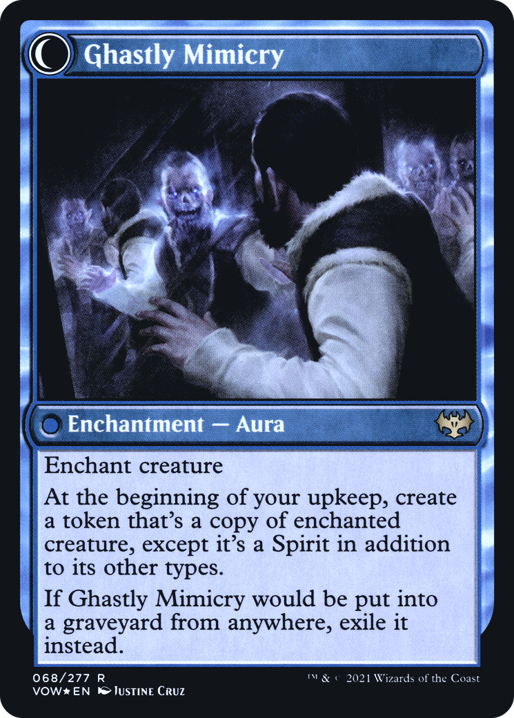 Mirrorhall Mimic // Ghastly Mimicry (068) (Prerelease) (PVOW) - Foil