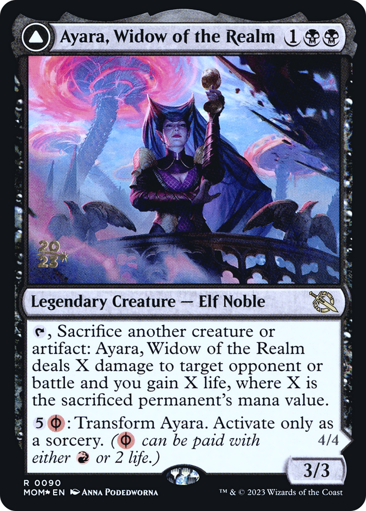 Ayara, Widow of the Realm // Ayara, Furnace Queen (090) (Prerelease) (PMOM) - Foil
