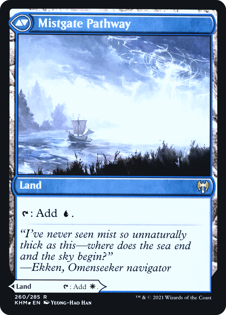 Hengegate Pathway // Mistgate Pathway (260) (Prerelease) (PKHM) - Foil