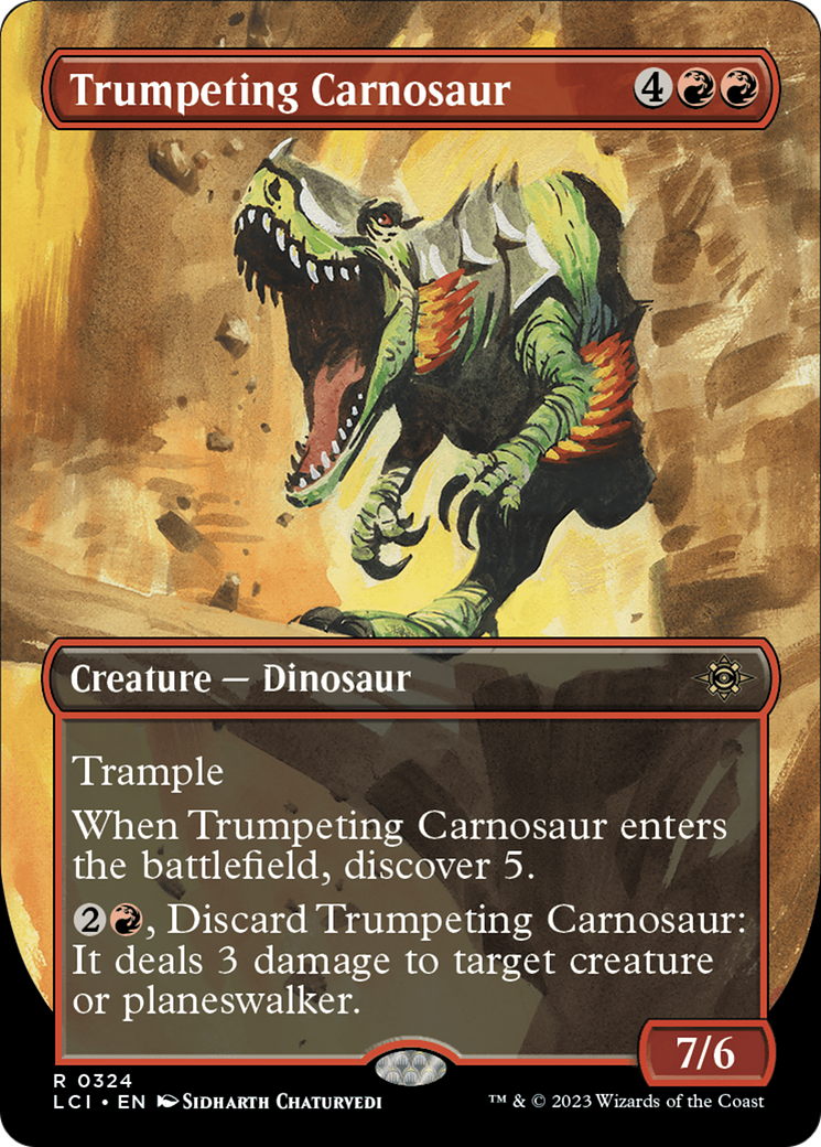 Trumpeting Carnosaur (0324) (Borderless) - Foil