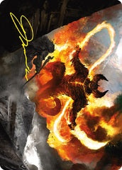 The Balrog, Flame of Udun (36/81) Art Card (ALTR) - Gold-Stamped Signature