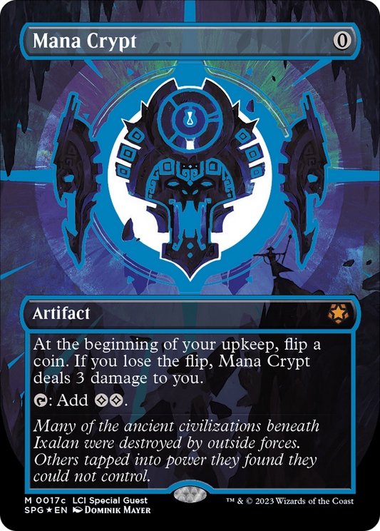 Mana Crypt (0017c) (Borderless) - Neon Ink