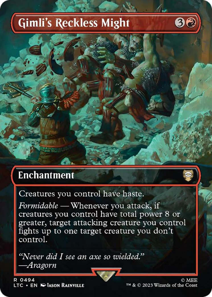 Gimli's Reckless Might (0494) (Borderless) - Foil