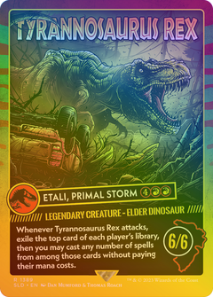Tyrannosaurus Rex [Etali, Primal Storm] (1389) (Showcase) - Rainbow Foil