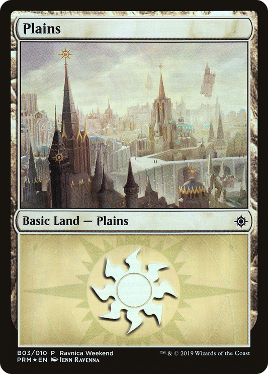 Plains (B03) (Ravnica Weekend) - Foil