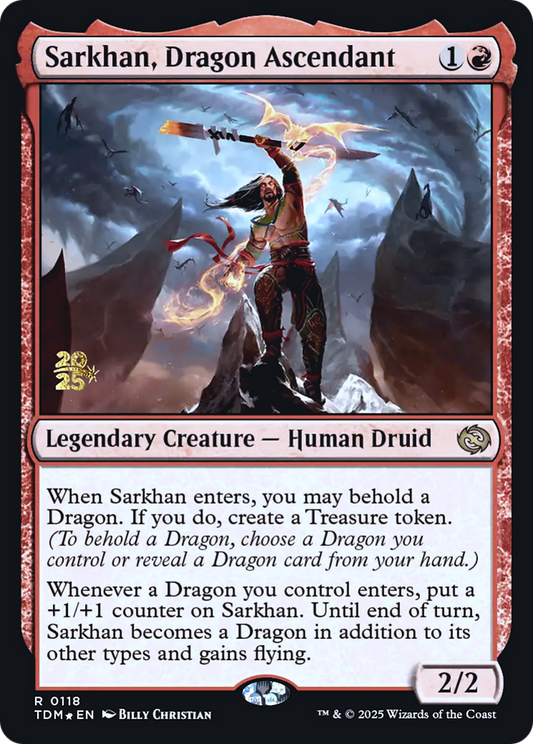 Sarkhan, Dragon Ascendant (0118) (Prerelease) (PTDM) - Foil