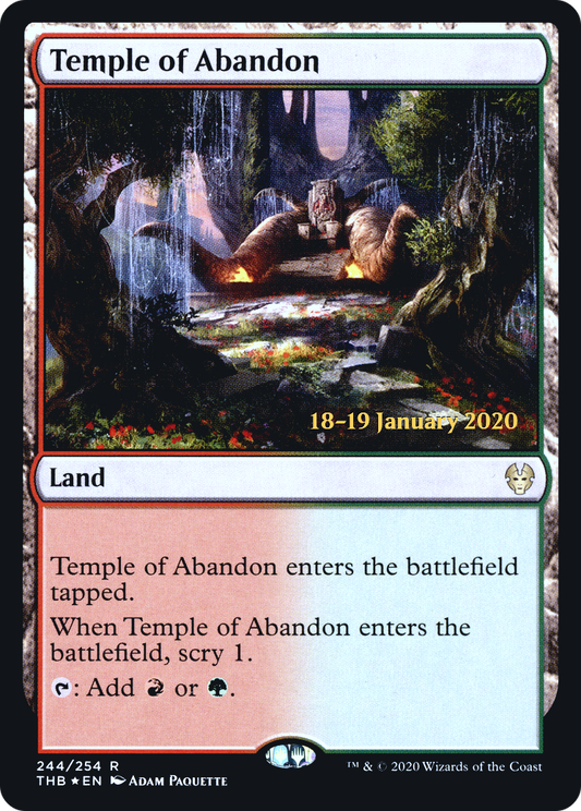 Temple of Abandon (244) (Prerelease) - Foil