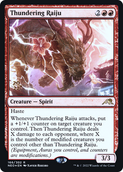 Thundering Raiju (166) (Prerelease) - Foil
