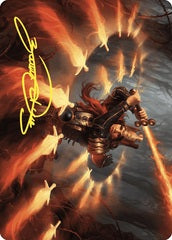 Heartflame Duelist (38/81) Art Card (AWOE) - Gold-Stamped Signature
