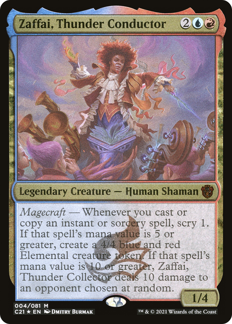 Zaffai, Thunder Conductor (004) (Display Commander) (Thick Stock) - Foil Etched