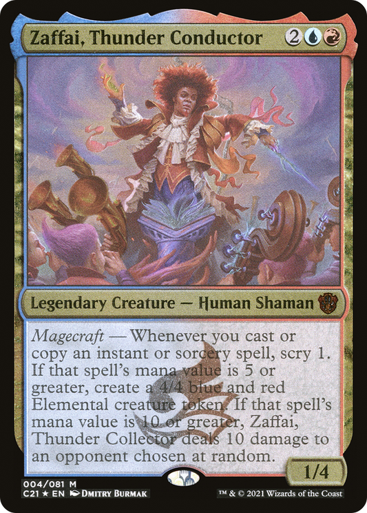 Zaffai, Thunder Conductor (004) (Display Commander) (Thick Stock) - Foil Etched