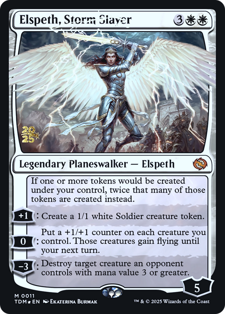 Elspeth, Storm Slayer (0011) (Prerelease) (PTDM) - Foil