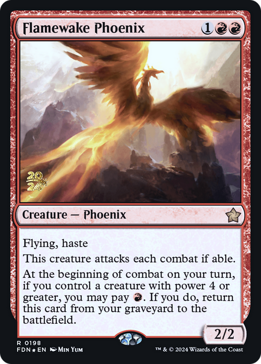 Flamewake Phoenix (0198) (Prerelease) - Foil