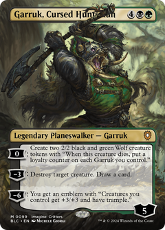 Garruk, Cursed Huntsman (0099) (Borderless) (Showcase) - Foil