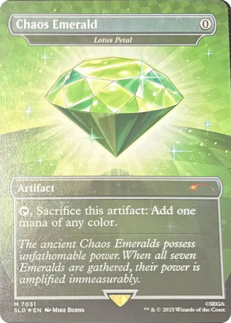 Chaos Emerald [Lotus Petal] (7031) (Borderless) (Green) - Foil