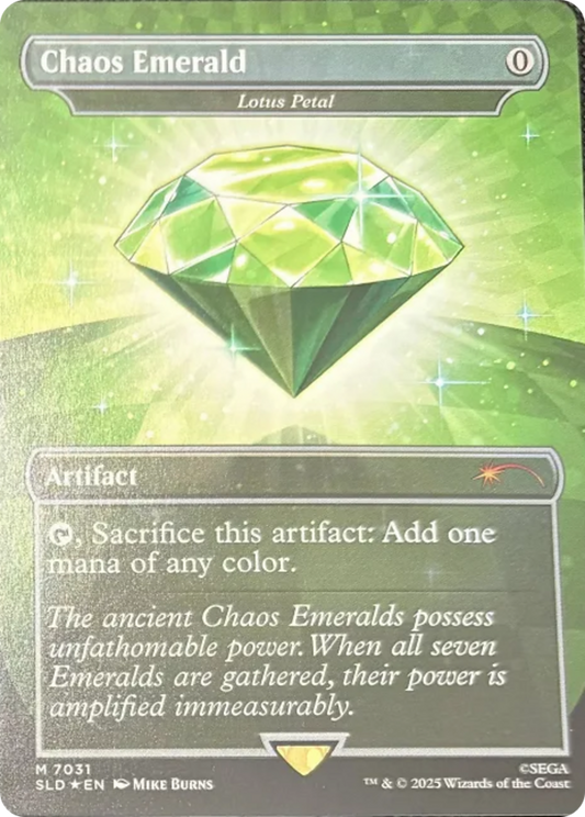 Chaos Emerald [Lotus Petal] (7031) (Borderless) (Green) - Foil
