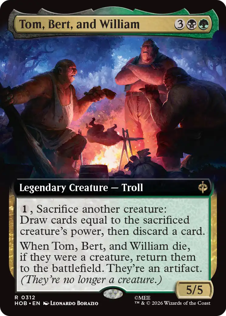 Tom, Bert, and William (0312) (Extended Art) (HOB) - Foil