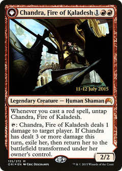 Chandra, Fire of Kaladesh // Chandra, Roaring Flame (135) (Prerelease) (PORI) - Foil