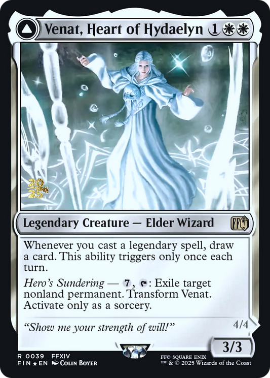 Venat, Heart of Hydaelyn // Hydaelyn, the Mothercrystal (0039) (Prerelease) (PFIN) - Foil