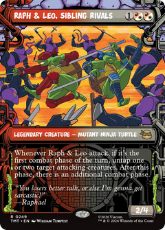 Raph & Leo, Sibling Rivals (0249) (Sewer Frame) (TMT) - Foil