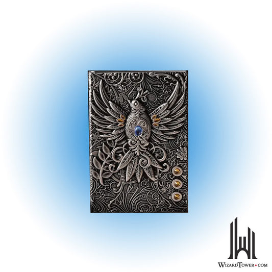 Journal - 3D Faux Leather - Silver Phoenix