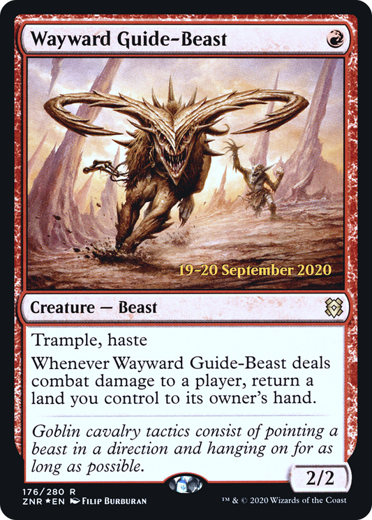 Wayward Guide-Beast (176) (Prerelease) - Foil