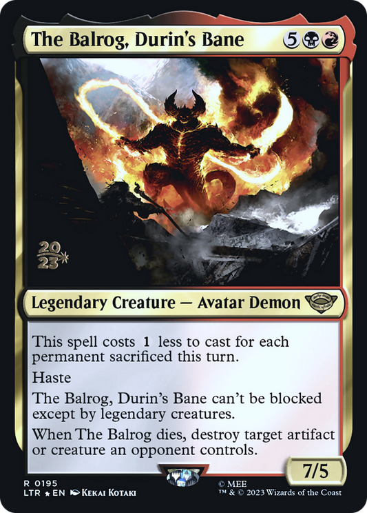 The Balrog, Durin's Bane (0195) (Prerelease) - Foil