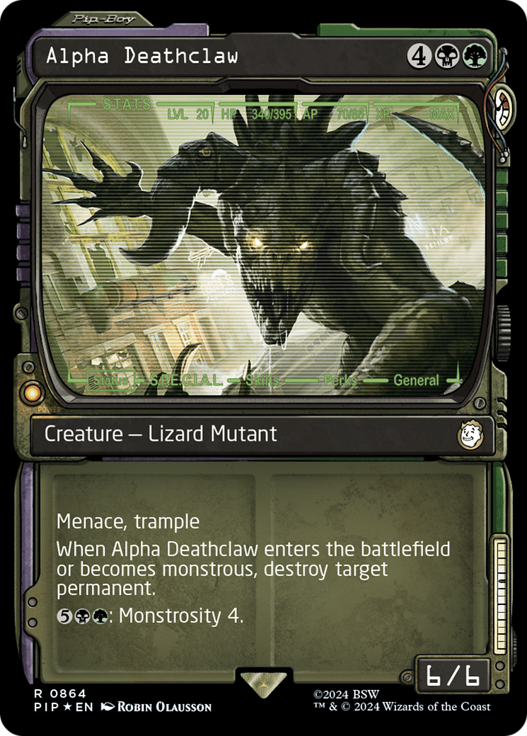 Alpha Deathclaw (0864) (Showcase) - Surge Foil