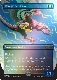 Peregrine Drake (1488) (Borderless) - Rainbow Foil