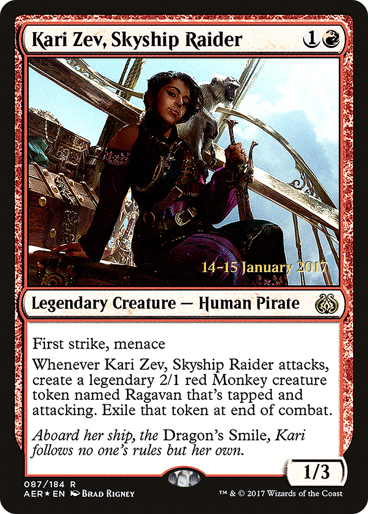 Kari Zev, Skyship Raider (087) (Prerelease) - Foil