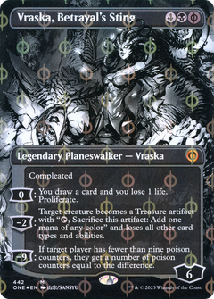 Vraska, Betrayal's Sting (442) (Borderless) - Compleat Foil