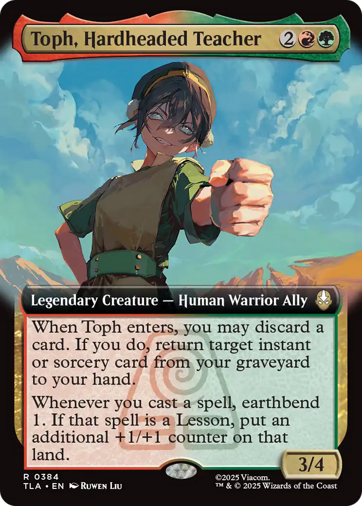 Toph, Hardheaded Teacher (0384) (Extended Art) - Foil tla
