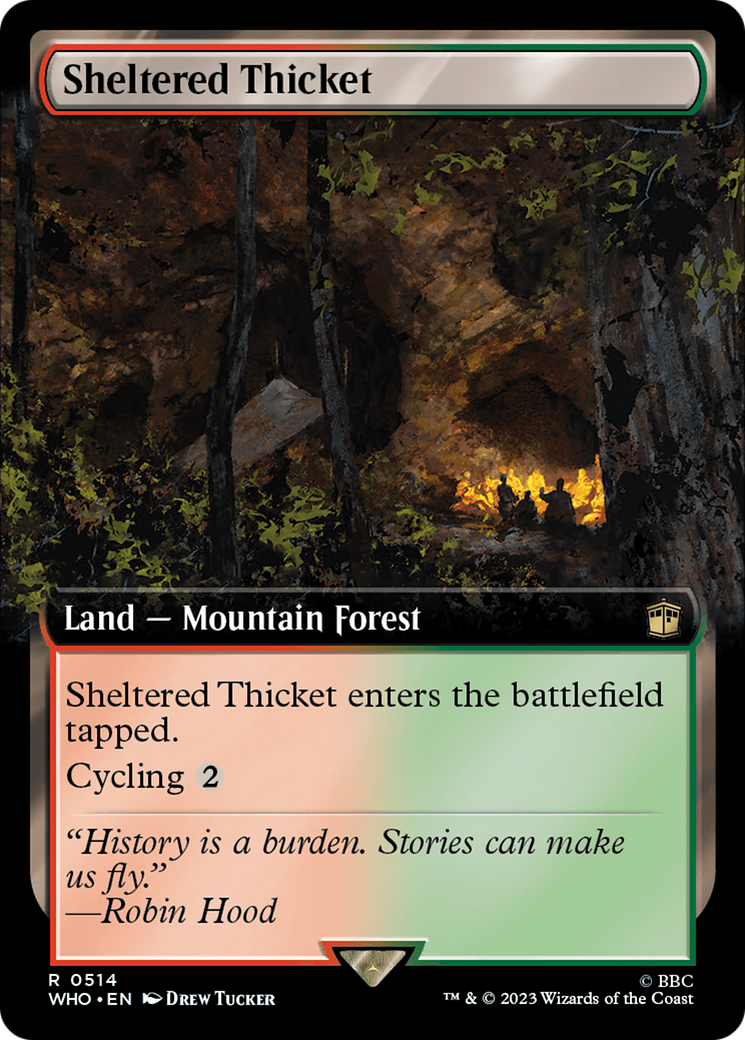 Sheltered Thicket (0514) (Extended Art) - Foil