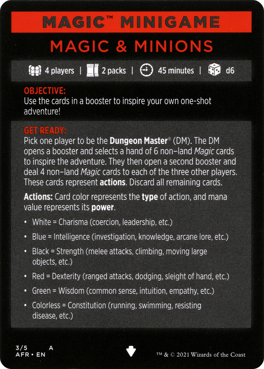 Magic Minigame: Magic & Minions (MAFR)