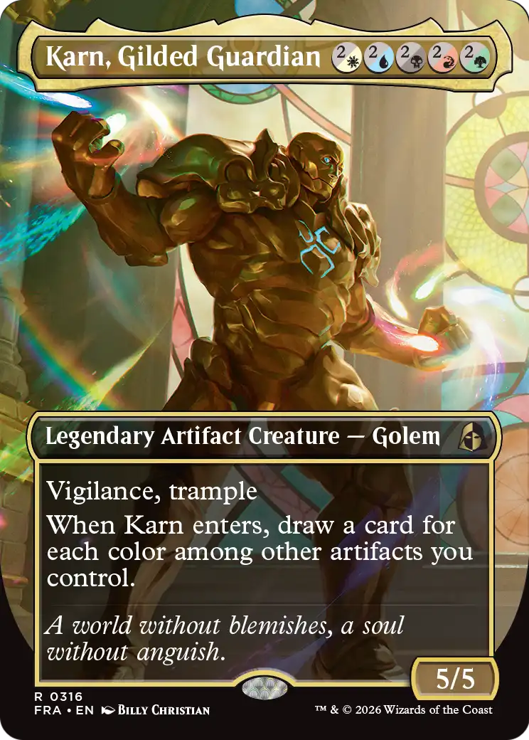Karn, Gilded Guardian (0316) (Borderless) (FRA) - Foil