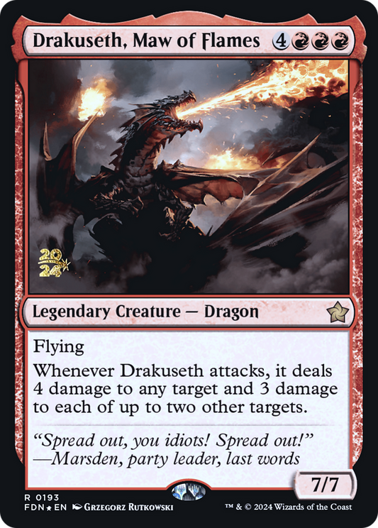 Drakuseth, Maw of Flames (0193) (Prerelease) - Foil