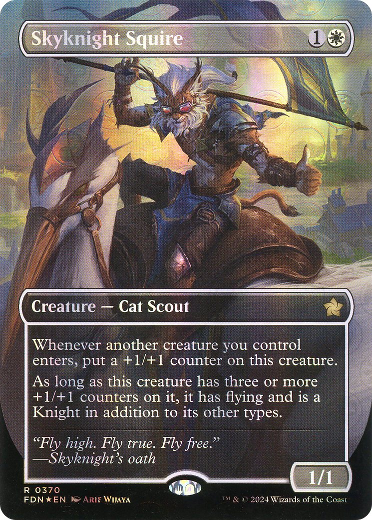 Skyknight Squire (0370) (Borderless) - Mana Foil