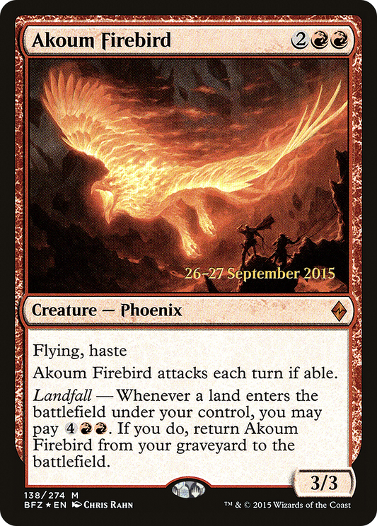 Akoum Firebird (138) (Prerelease) - Foil