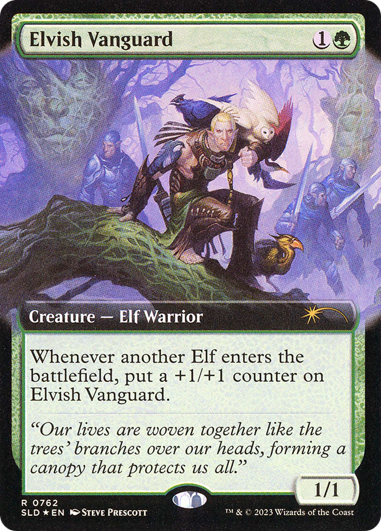 Elvish Vanguard (0762) (Extended Art) - Foil