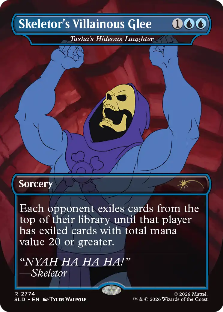 Skeletor's Villainous Glee [Tasha's Hideous Laughter] (2774) (Borderless) (SLD) - Foil