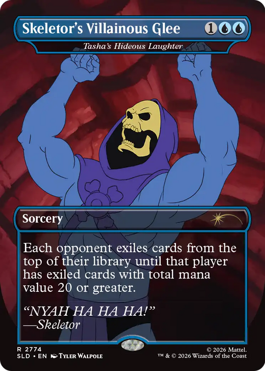 Skeletor's Villainous Glee [Tasha's Hideous Laughter] (2774) (Borderless) (SLD) - Foil