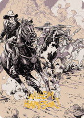 Overwhelming Forces (40/54) Art Card (AOTJ) - Gold-Stamped Signature