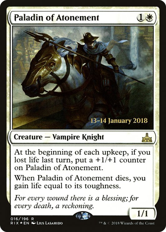 Paladin of Atonement (016) (Prerelease) - Foil