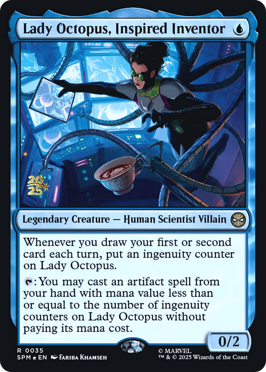 Lady Octopus, Inspired Inventor (0035) (Prerelease) - Foil pspm
