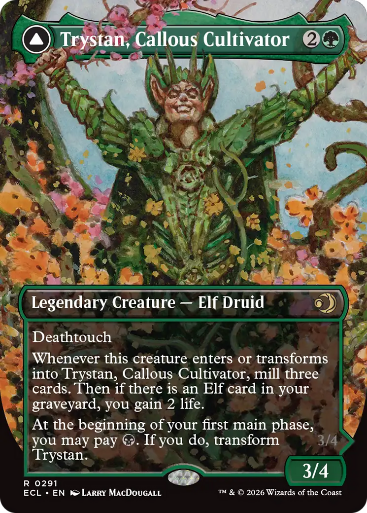 Trystan, Callous Cultivator // Trystan, Penitent Culler (0291) (Borderless) (ECL) - Foil