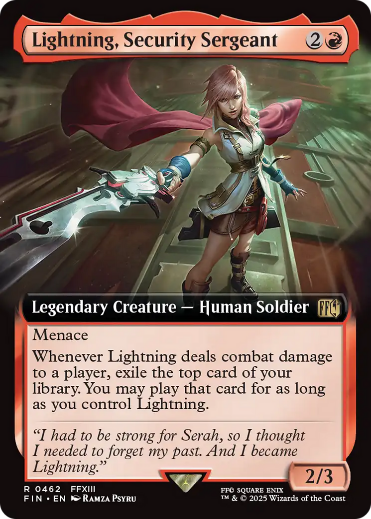 Lightning, Security Sergeant (0462) (Extended Art) - Foil